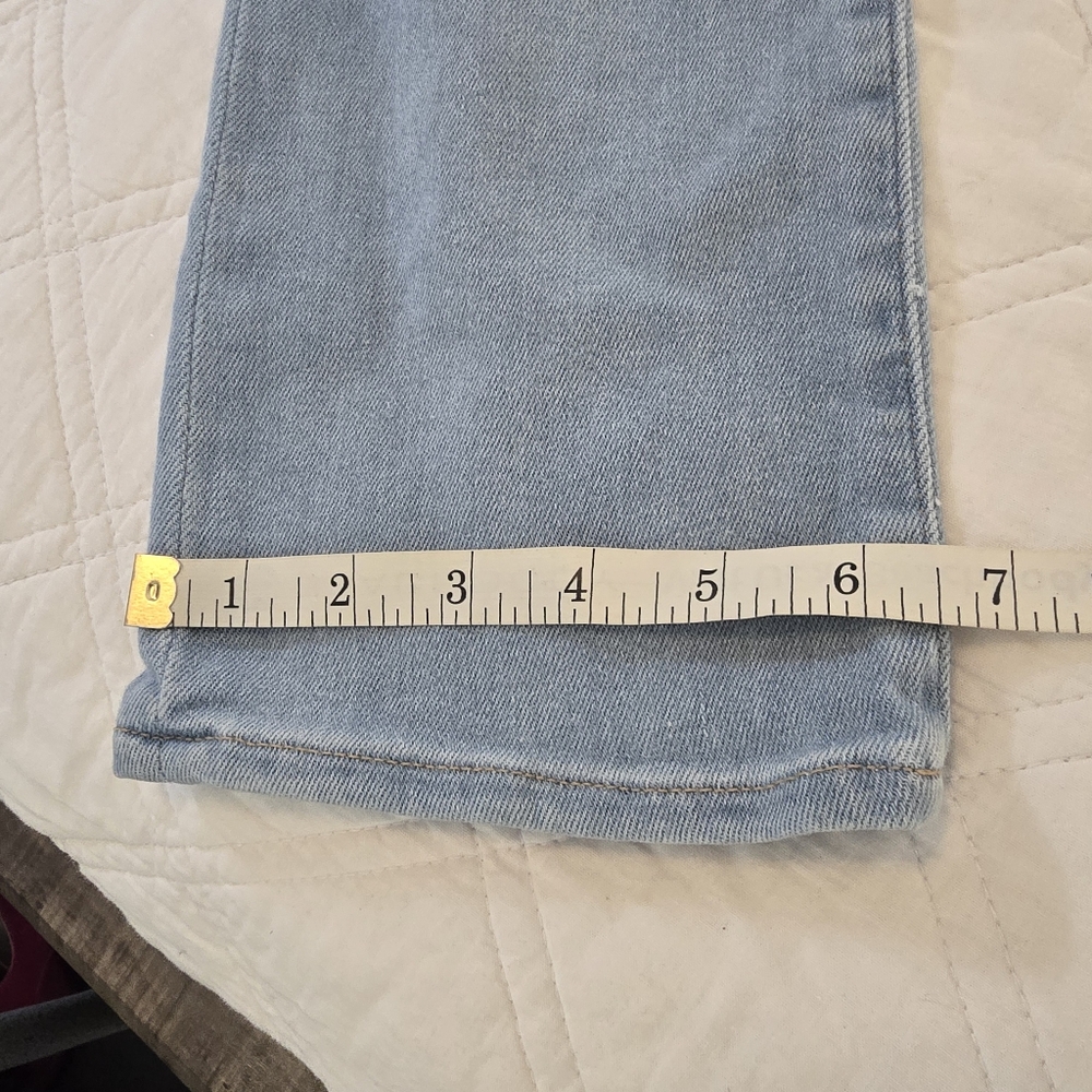 Express High Waist Ripped 90s Slim Jeans Size 4 Long - Picture 10 of 11